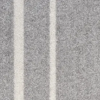 8' Gray And Ivory Indoor Outdoor Runner Rug