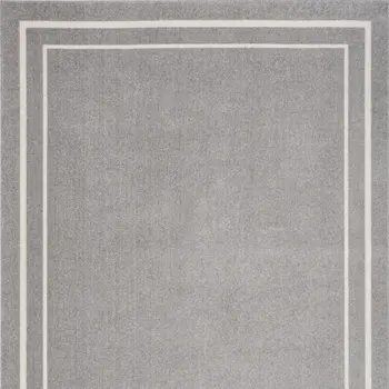 4' X 6' Gray And Ivory Indoor Outdoor Area Rug