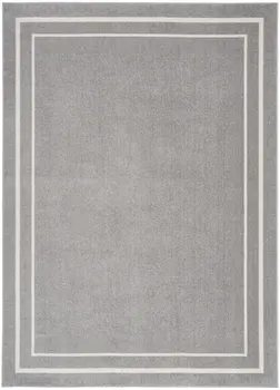 4' X 6' Gray And Ivory Indoor Outdoor Area Rug
