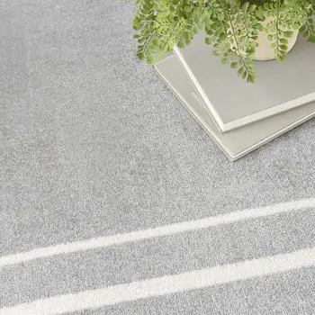5' X 7' Gray And Ivory Indoor Outdoor Area Rug