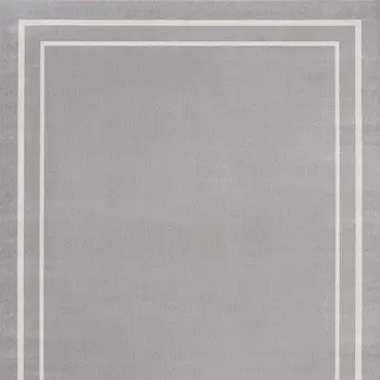8' X 10' Gray And Ivory Indoor Outdoor Area Rug