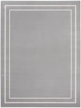 8' X 10' Gray And Ivory Indoor Outdoor Area Rug