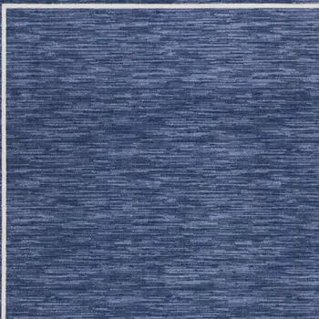 8' X 10' Navy Blue And Ivory Indoor Outdoor Area Rug