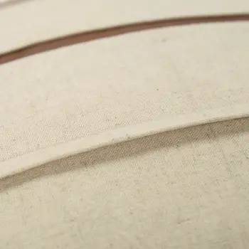 20" Ivory and Brown Cotton Blend
