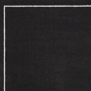 3' X 5' Black And Ivory Indoor Outdoor Area Rug