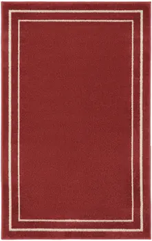 3' X 5' Red And Ivory Indoor Outdoor Area Rug