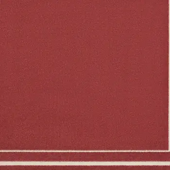5' Red And Ivory Square Indoor Outdoor Area Rug