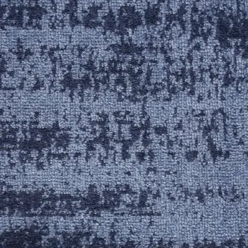 6' Denim Blue And Navy Blue Round Abstract Indoor Outdoor Area Rug