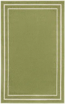 3' X 5' Green And Ivory Indoor Outdoor Area Rug