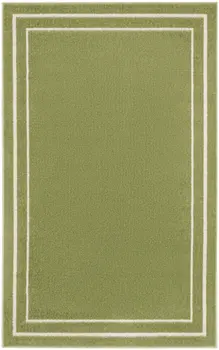 3' X 5' Green And Ivory Indoor Outdoor Area Rug