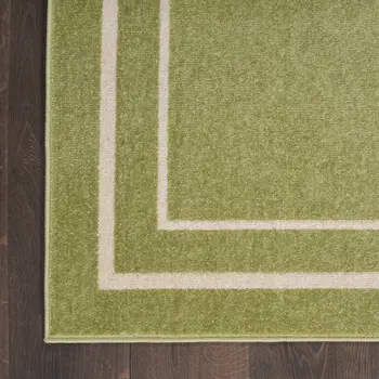 3' X 5' Green And Ivory Indoor Outdoor Area Rug