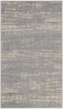 3' X 5' Gray And Beige Abstract Indoor Outdoor Area Rug
