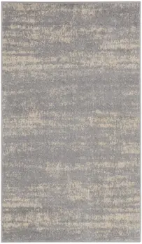 3' X 5' Gray And Beige Abstract Indoor Outdoor Area Rug