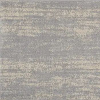 5' Gray And Beige Square Abstract Indoor Outdoor Area Rug