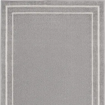 2' X 4' Gray And Ivory Indoor Outdoor Area Rug
