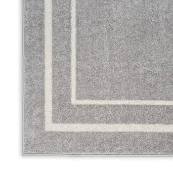 3' X 5' Gray And Ivory Indoor Outdoor Area Rug