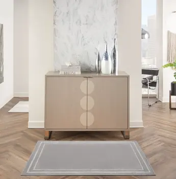 3' X 5' Gray And Ivory Indoor Outdoor Area Rug