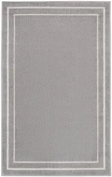 3' X 5' Gray And Ivory Indoor Outdoor Area Rug