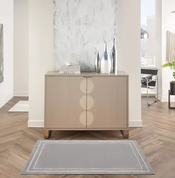 3' X 5' Gray And Ivory Indoor Outdoor Area Rug