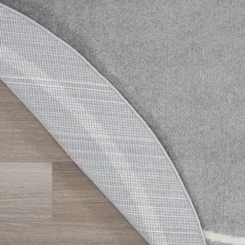 4' Gray And Ivory Round Indoor Outdoor Area Rug