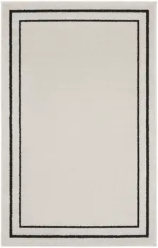 3' X 5' Ivory And Black Indoor Outdoor Area Rug