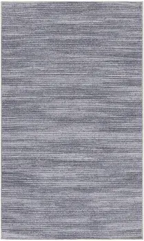 3' X 5' Gray and White Abstract Power Loom Washable Non Skid Area Rug