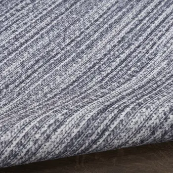 3' X 5' Gray and White Abstract Power Loom Washable Non Skid Area Rug