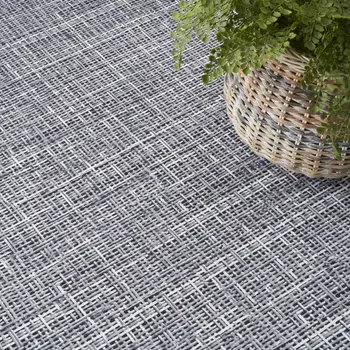 4' X 6' Gray and Ivory Abstract Power Loom Washable Non Skid Area Rug