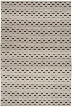 4' X 6' Beige and Black Geometric Power Loom Washable Non Skid Area Rug
