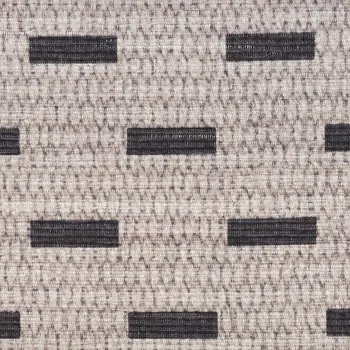 4' X 6' Beige and Black Geometric Power Loom Washable Non Skid Area Rug