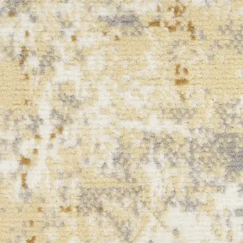 2' X 4' Beige and Blue Abstract Power Loom Area Rug