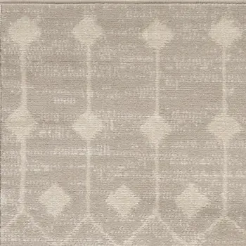 2' X 4' Beige and Ivory Moroccan Power Loom Area Rug