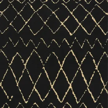 3' X 5' Beige and Black Abstract Power Loom Area Rug