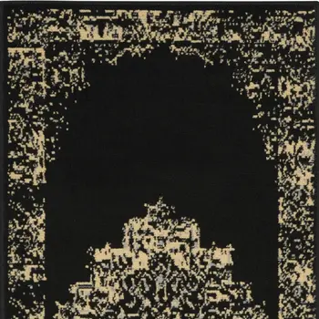 2' X 4' Tan And Black Medallion Distressed Area Rug