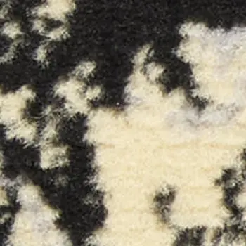 3' X 5' Tan and Black Medallion Distressed Non Skid Area Rug