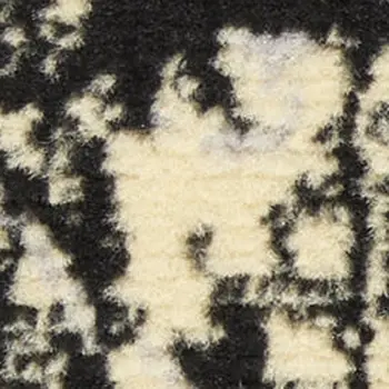 3' X 5' Tan and Black Medallion Distressed Non Skid Area Rug