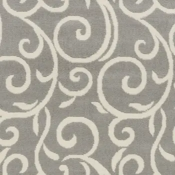 3' X 5' Gray and Pink Floral Vines Power Loom Area Rug