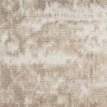 2' X 4' Beige and Ivory Medallion Power Loom Distressed Area Rug