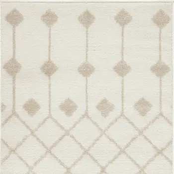 2' X 4' Beige and Ivory Moroccan Power Loom Area Rug