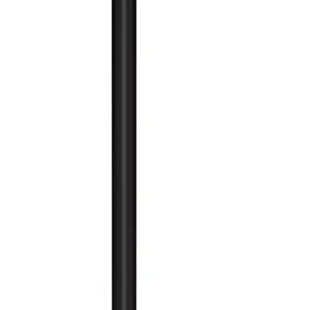 28" Black Metal Candlestick Table Lamp With White Cone Shade