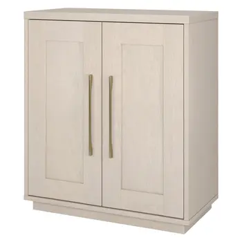32" White Wood Accent Cabinet With Two Doors