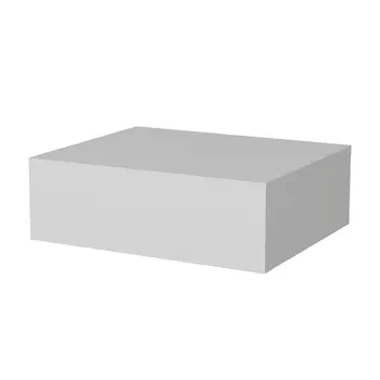 5" White Wood One Drawer Floating Nightstand