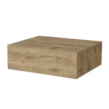 5" Beige Wood One Drawer Floating Nightstand