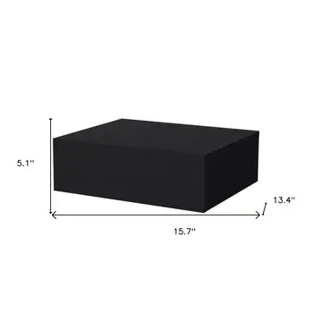 5" Black Wood One Drawer Floating Nightstand