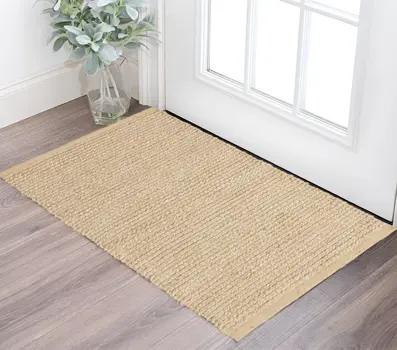 2' X 3' Natural Jute Flatweave Handmade Area Rug