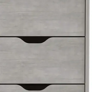 18" Gray Five Drawer Standard Chest