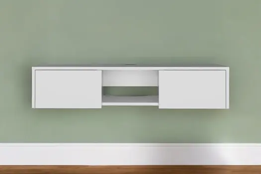 49" White Floating Mount TV Stand