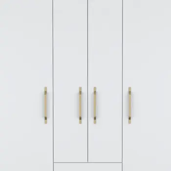 59" White Two Drawer Combo Dresser