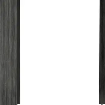 36" White and Gray Marble and Wood Kitchen Island With Storage