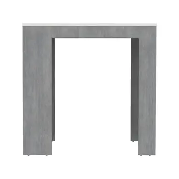 36" Gray Wood Kitchen Island With Storage